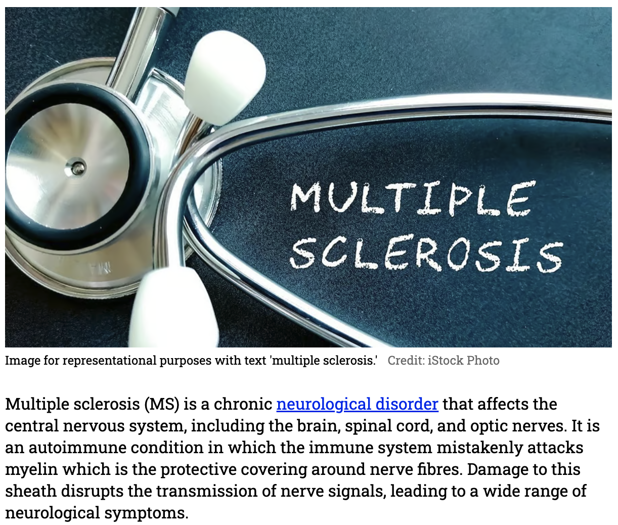 Coping with multiple sclerosis: Expert warns of no definitive cure